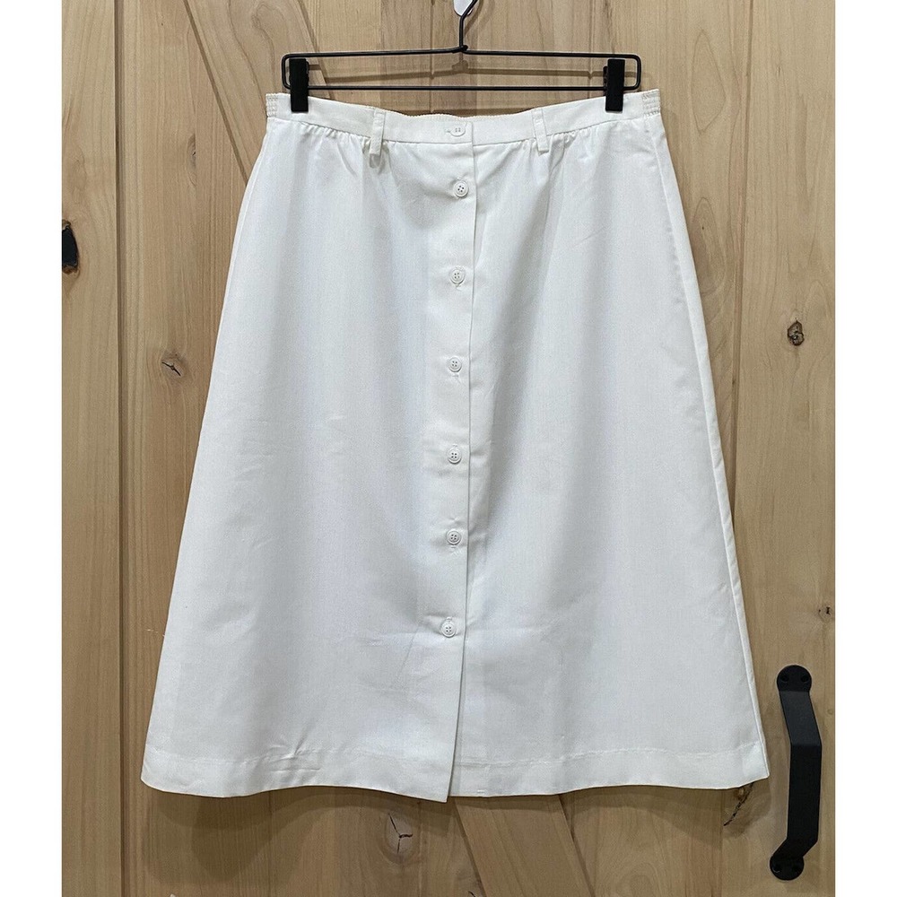 Vintage White Button Down Skirt COS COB Size 13/14